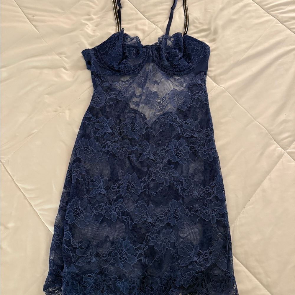 Victoria's Secret Deep Blue Lace Lingerie